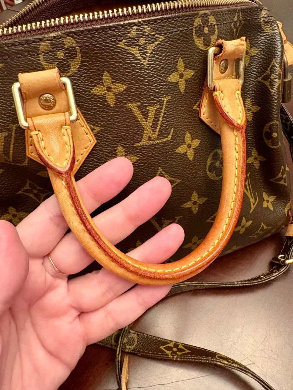 Louis Vuitton Speedy Bag with Shoulder Strap